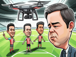 Penggunaan drone untuk analisis strategi tim sepak bola profesional