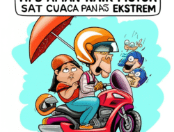 Tips Aman Naik Motor Saat Cuaca Panas Ekstrem